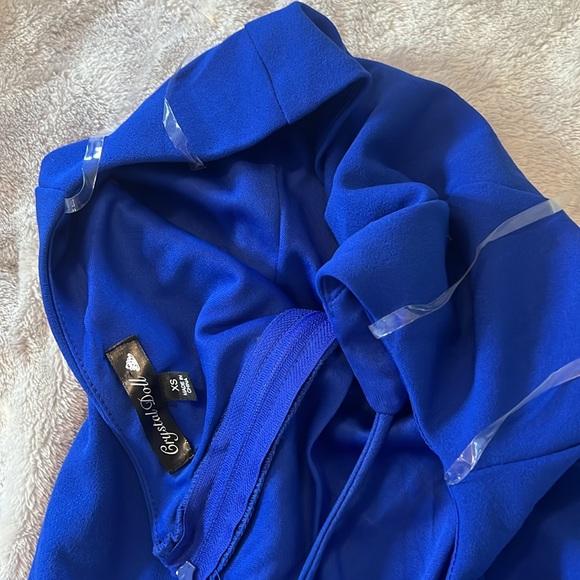 BNWOT one sleeve royal blue romper XS - Picture 6 of 7